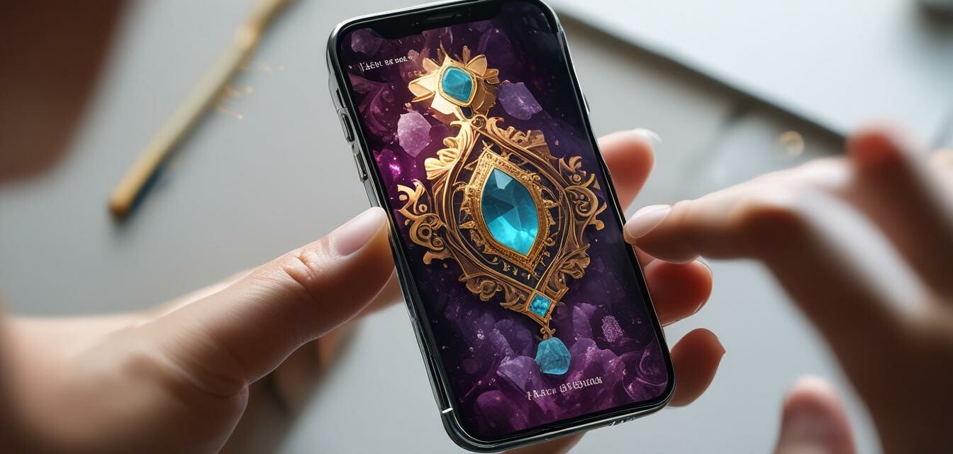 Applying a gemstone phone sticker