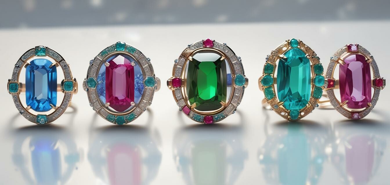 Gemstone phone ring holder designs