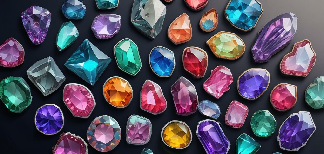 Gemstone phone sticker designs