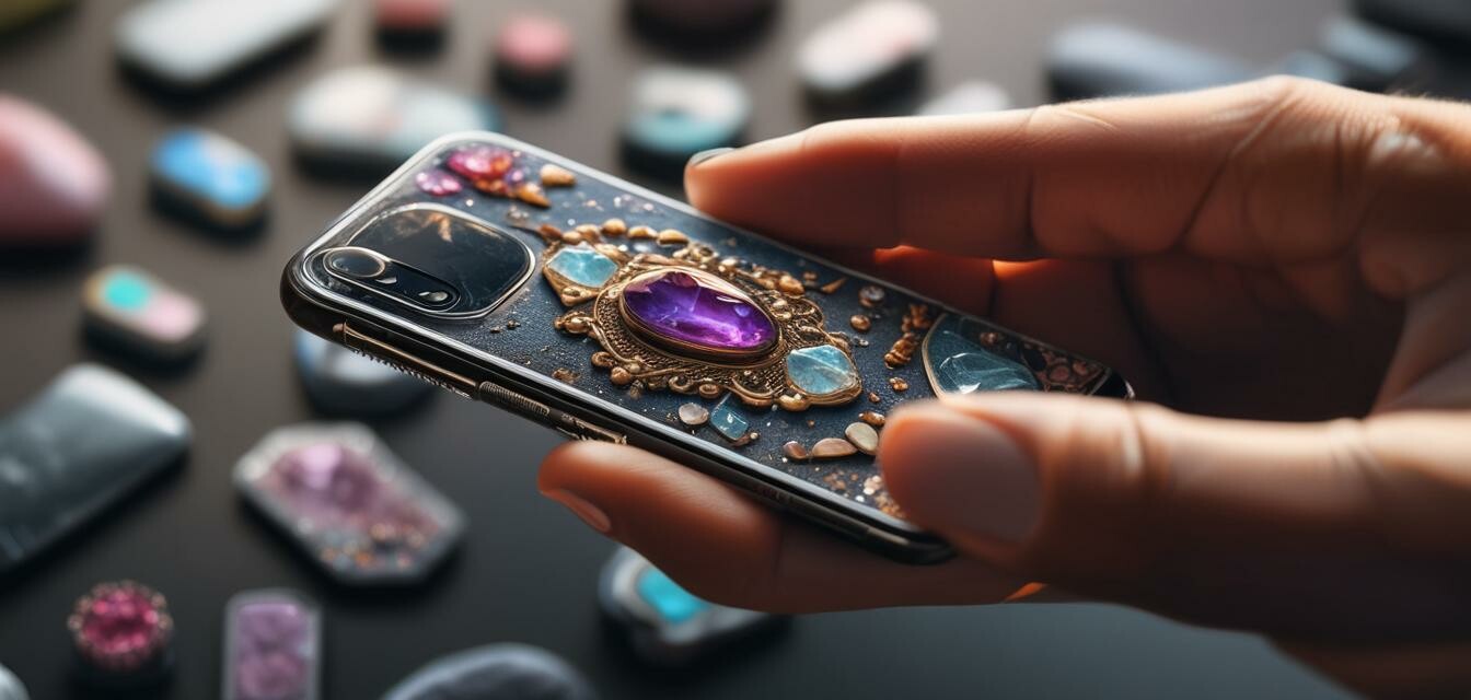 Gemstone phone sticker tips