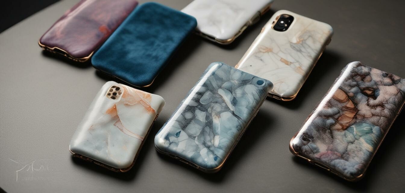 Gemstone phone sleeve materials